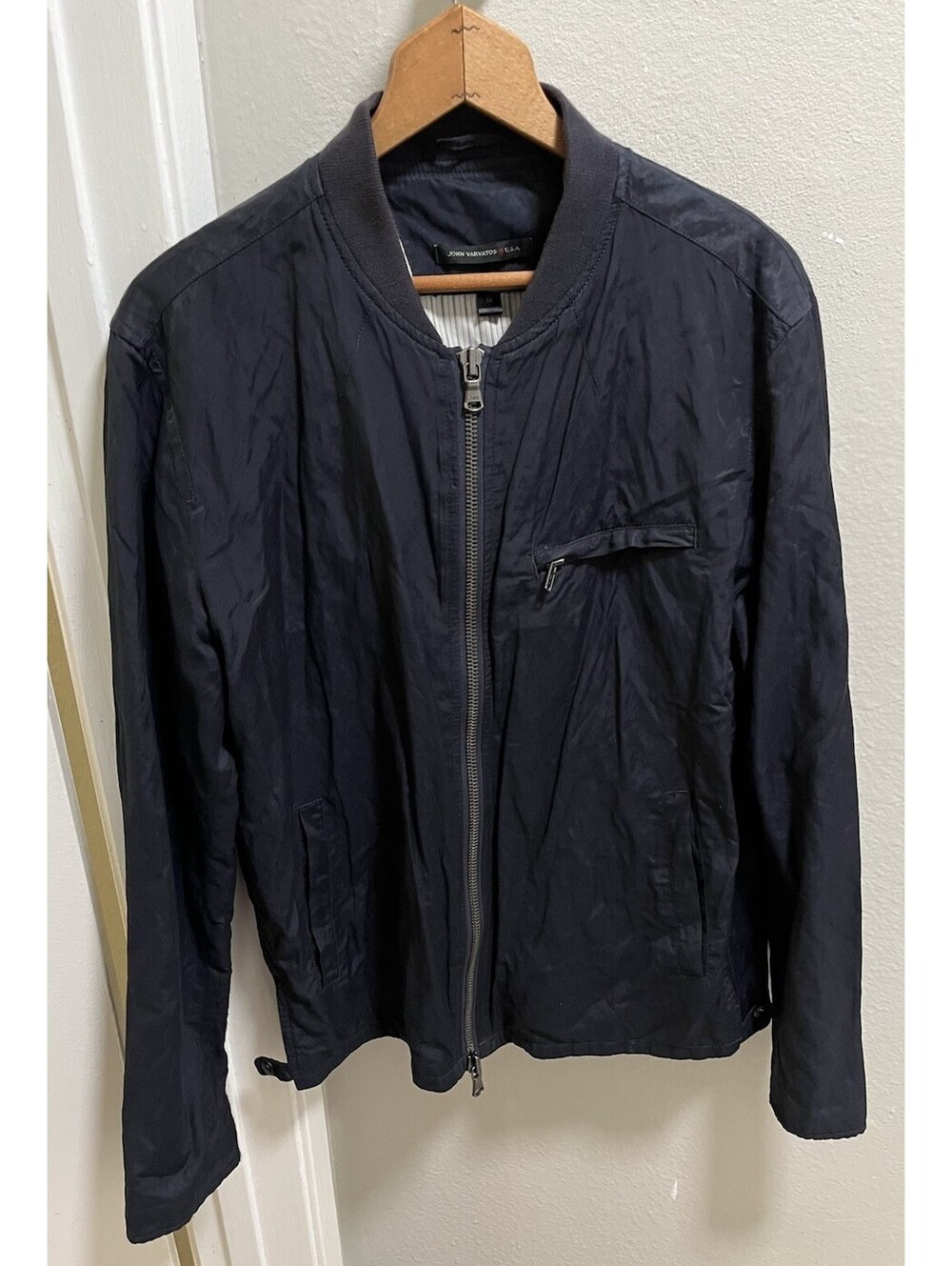 John Varvatos Star U.S.A Bomber Varsity Utility Jacket Sz M